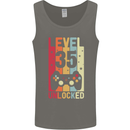 35th Birthday 35 Year Old Level Up Gamming Mens Vest Tank Top Charcoal