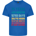 35th Birthday 35 Year Old Mens Cotton T-Shirt Tee Top Royal Blue