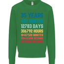 35th Birthday 35 Year Old Mens Sweatshirt Jumper Irish Green