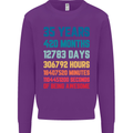35th Birthday 35 Year Old Mens Sweatshirt Jumper Purple