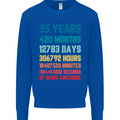 35th Birthday 35 Year Old Mens Sweatshirt Jumper Royal Blue