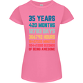 35th Birthday 35 Year Old Womens Petite Cut T-Shirt Azalea