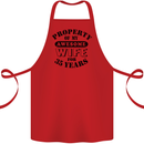 35th Wedding Anniversary 35 Year Funny Wife Cotton Apron 100% Organic Red