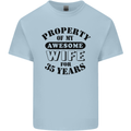 35th Wedding Anniversary 35 Year Funny Wife Mens Cotton T-Shirt Tee Top Light Blue