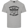 35th Wedding Anniversary 35 Year Funny Wife Mens Cotton T-Shirt Tee Top Sports Grey