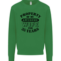 35th Wedding Anniversary 35 Year Funny Wife Mens Sweatshirt Jumper Irish Green