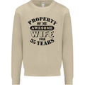 35th Wedding Anniversary 35 Year Funny Wife Mens Sweatshirt Jumper Sand