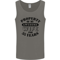 35th Wedding Anniversary 35 Year Funny Wife Mens Vest Tank Top Charcoal