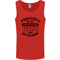 35th Wedding Anniversary 35 Year Funny Wife Mens Vest Tank Top Red