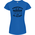 35th Wedding Anniversary 35 Year Funny Wife Womens Petite Cut T-Shirt Royal Blue