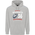 36 Year Wedding Anniversary 36th Rugby Mens 80% Cotton Hoodie Sports Grey