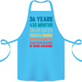 36th Birthday 36 Year Old Cotton Apron 100% Organic Turquoise