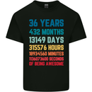 36th Birthday 36 Year Old Mens Cotton T-Shirt Tee Top Black