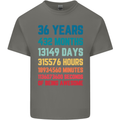 36th Birthday 36 Year Old Mens Cotton T-Shirt Tee Top Charcoal