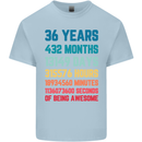 36th Birthday 36 Year Old Mens Cotton T-Shirt Tee Top Light Blue