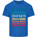 36th Birthday 36 Year Old Mens Cotton T-Shirt Tee Top Royal Blue