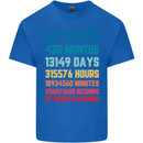 36th Birthday 36 Year Old Mens Cotton T-Shirt Tee Top Royal Blue