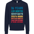 36th Birthday 36 Year Old Mens Sweatshirt Jumper Navy Blue