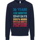 36th Birthday 36 Year Old Mens Sweatshirt Jumper Navy Blue