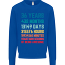 36th Birthday 36 Year Old Mens Sweatshirt Jumper Royal Blue
