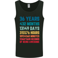 36th Birthday 36 Year Old Mens Vest Tank Top Black