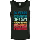 36th Birthday 36 Year Old Mens Vest Tank Top Black