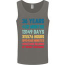 36th Birthday 36 Year Old Mens Vest Tank Top Charcoal