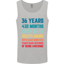 36th Birthday 36 Year Old Mens Vest Tank Top Sports Grey