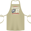 37 Year Wedding Anniversary 37th Rugby Cotton Apron 100% Organic Khaki