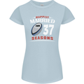 37 Year Wedding Anniversary 37th Rugby Womens Petite Cut T-Shirt Light Blue