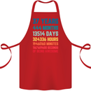 37th Birthday 37 Year Old Cotton Apron 100% Organic Red