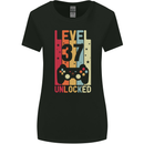 37th Birthday 37 Year Old Level Up Gamming Womens Wider Cut T-Shirt Black