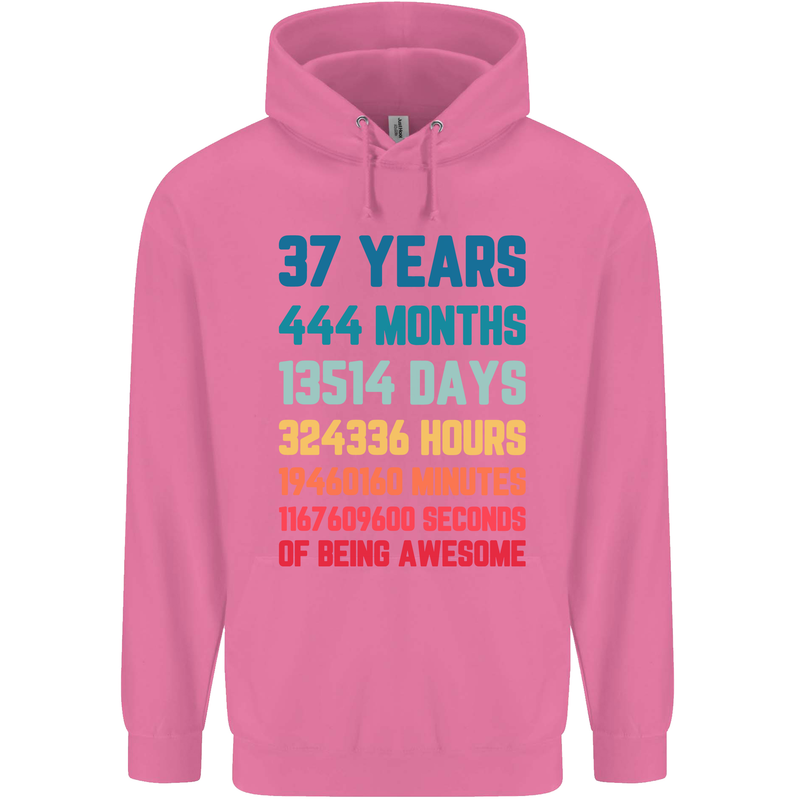 37th Birthday 37 Year Old Mens 80% Cotton Hoodie Azelea