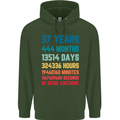 37th Birthday 37 Year Old Mens 80% Cotton Hoodie Forest Green