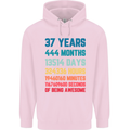37th Birthday 37 Year Old Mens 80% Cotton Hoodie Light Pink