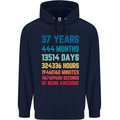 37th Birthday 37 Year Old Mens 80% Cotton Hoodie Navy Blue
