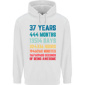 37th Birthday 37 Year Old Mens 80% Cotton Hoodie White