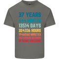 37th Birthday 37 Year Old Mens Cotton T-Shirt Tee Top Charcoal
