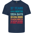 37th Birthday 37 Year Old Mens Cotton T-Shirt Tee Top Navy Blue