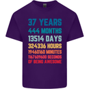 37th Birthday 37 Year Old Mens Cotton T-Shirt Tee Top Purple