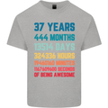 37th Birthday 37 Year Old Mens Cotton T-Shirt Tee Top Sports Grey
