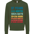 37th Birthday 37 Year Old Mens Sweatshirt Jumper Forest Green