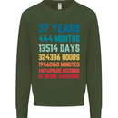 37th Birthday 37 Year Old Mens Sweatshirt Jumper Forest Green
