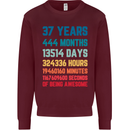 37th Birthday 37 Year Old Mens Sweatshirt Jumper Maroon