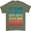 37th Birthday 37 Year Old Mens T-Shirt 100% Cotton Military Green