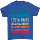 37th Birthday 37 Year Old Mens T-Shirt 100% Cotton Royal Blue