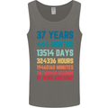 37th Birthday 37 Year Old Mens Vest Tank Top Charcoal