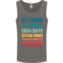 37th Birthday 37 Year Old Mens Vest Tank Top Charcoal