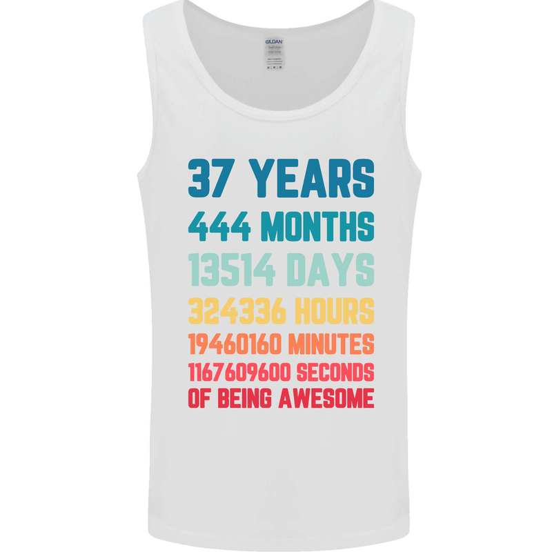 37th Birthday 37 Year Old Mens Vest Tank Top White
