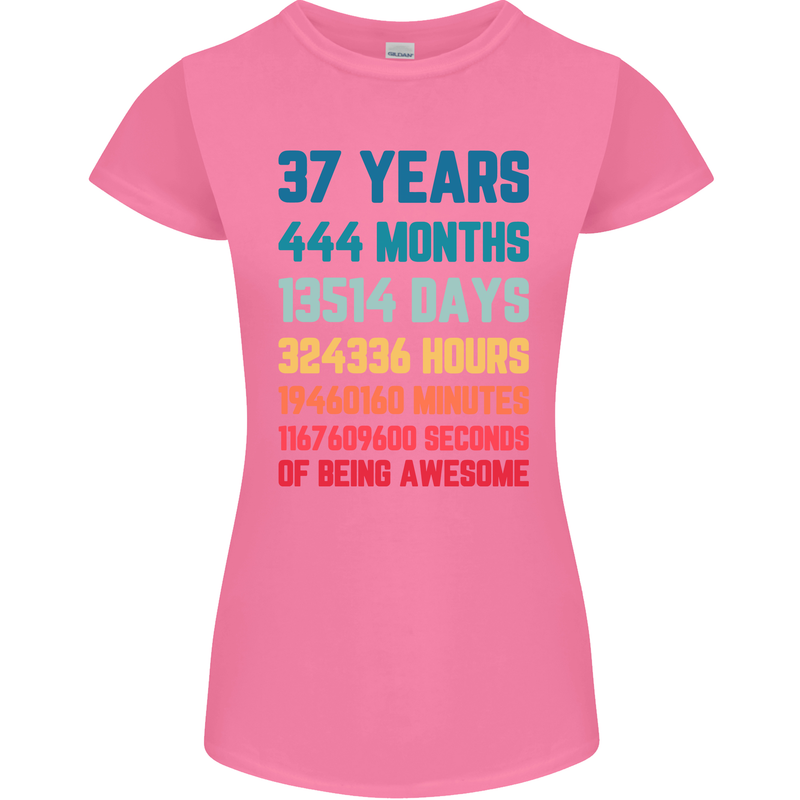 37th Birthday 37 Year Old Womens Petite Cut T-Shirt Azalea